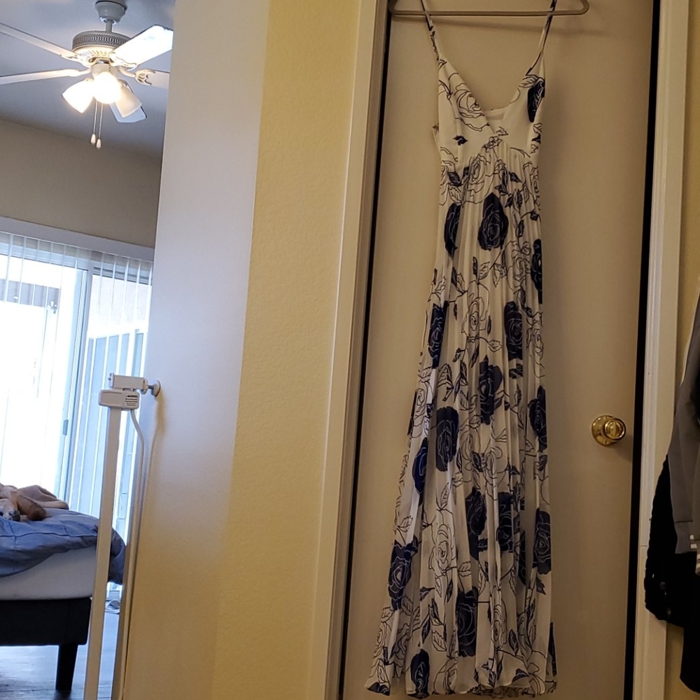 Maxi dress  blue and white